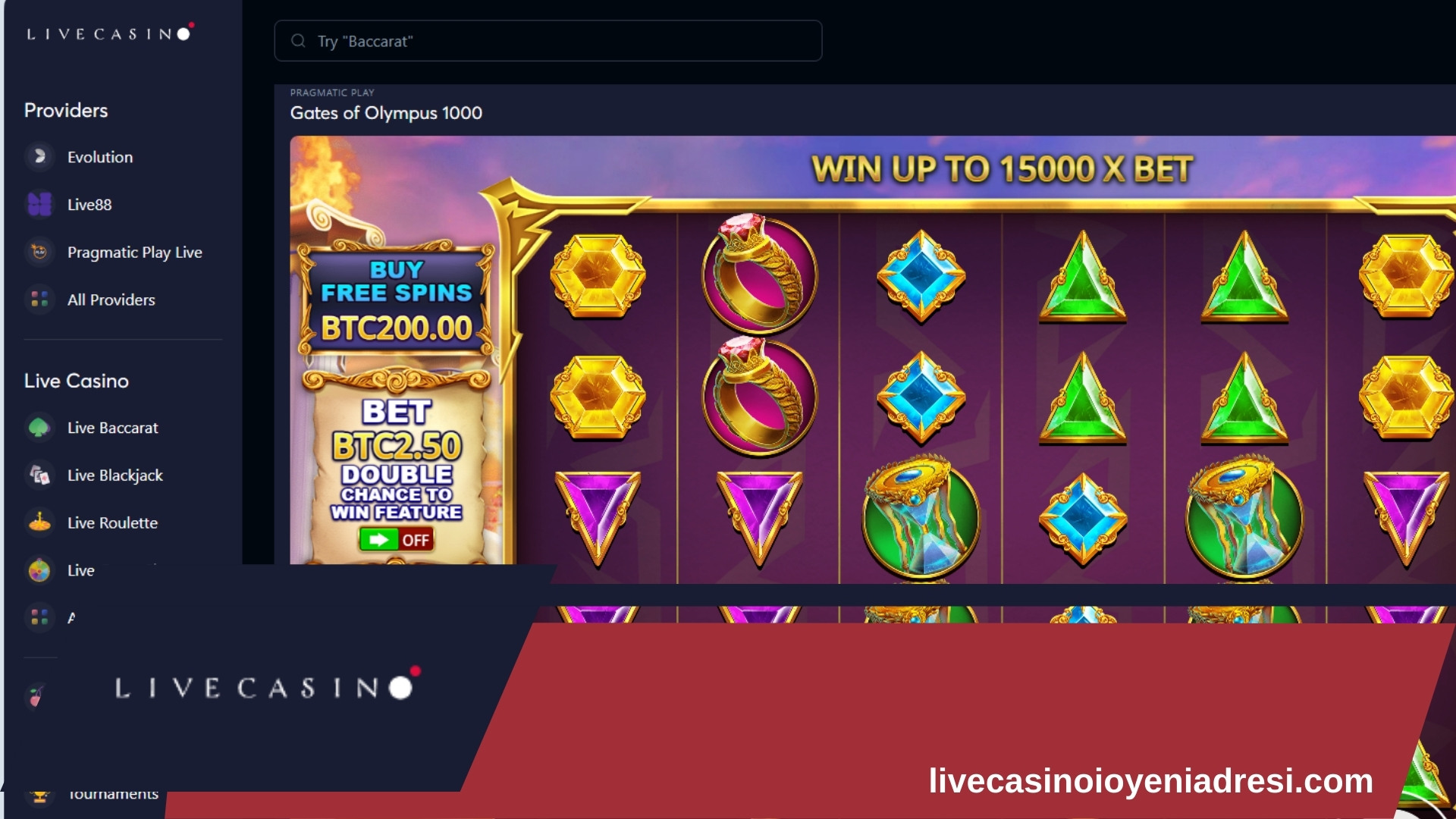 Livecasino.io Oyunları